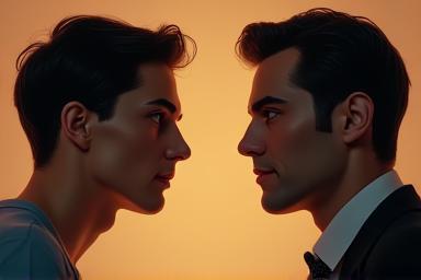Dois atores trabalhando em uma cena específica para preparação de audição.